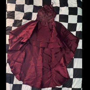 Burgundy dress